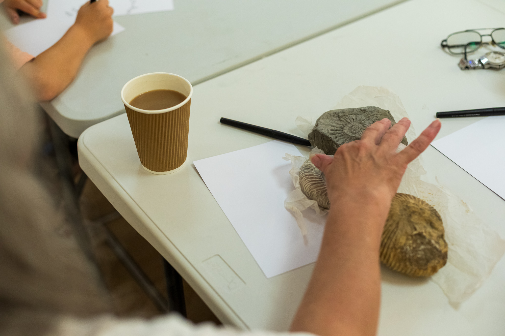 a member is using clay to create shapes
