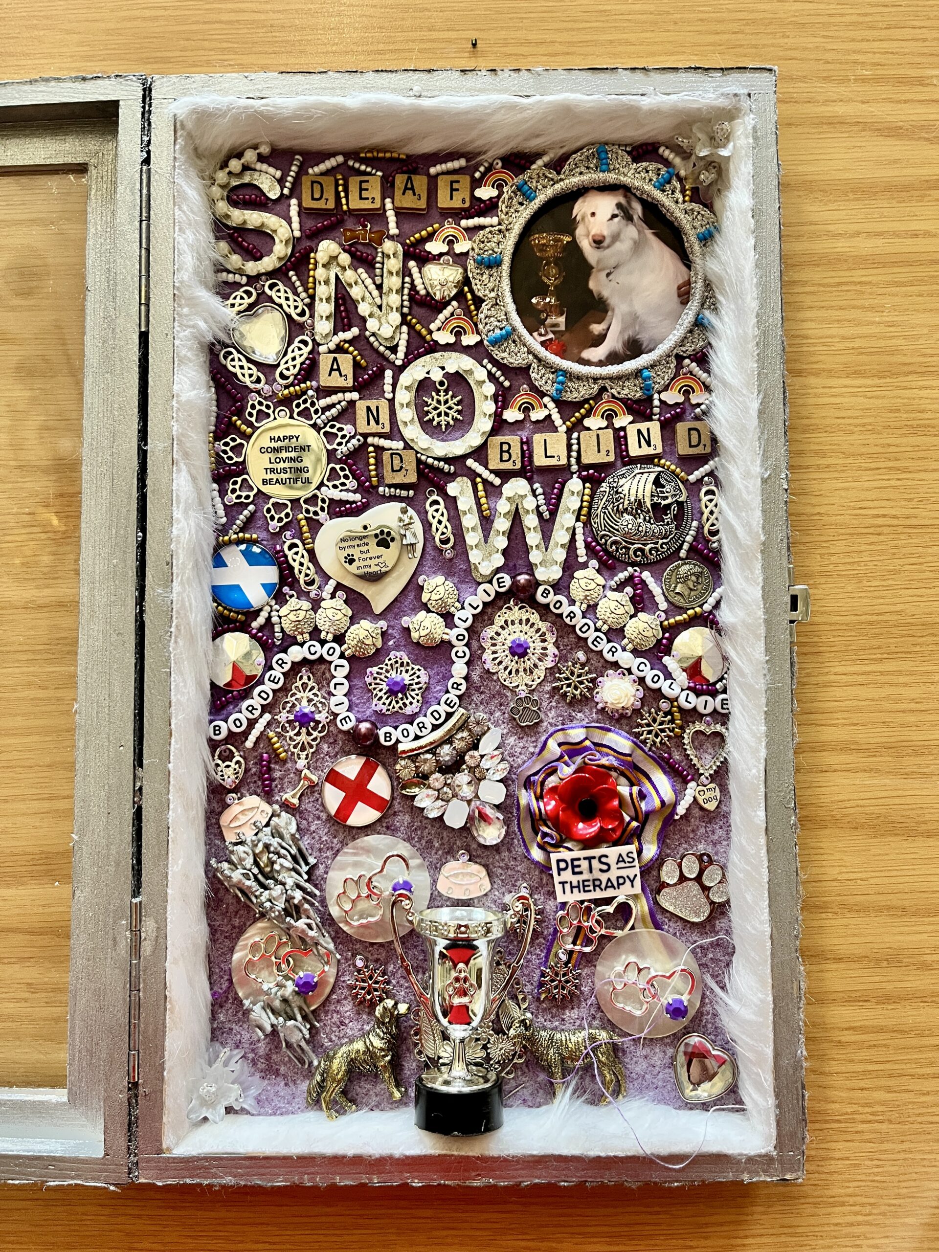 close up image of a personal shrine in a box